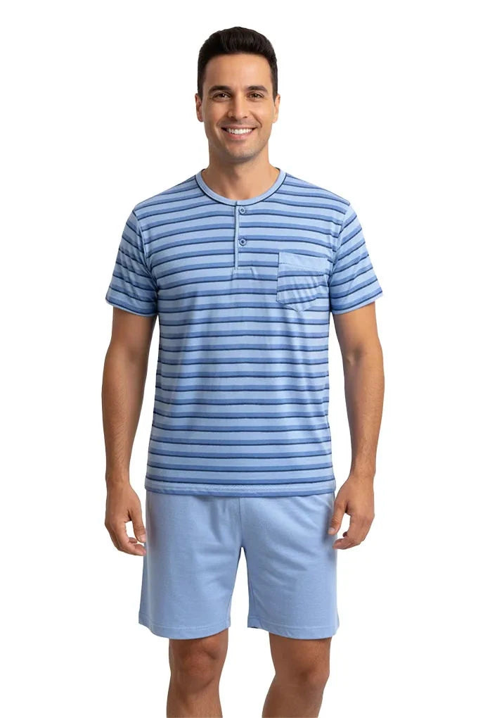 Pijama Estampado Manga Curta – Homem