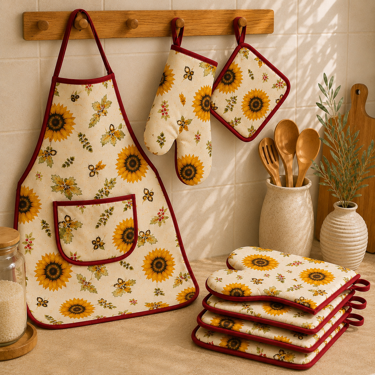 Conjunto de Cozinha (3 Peças) - Girassol