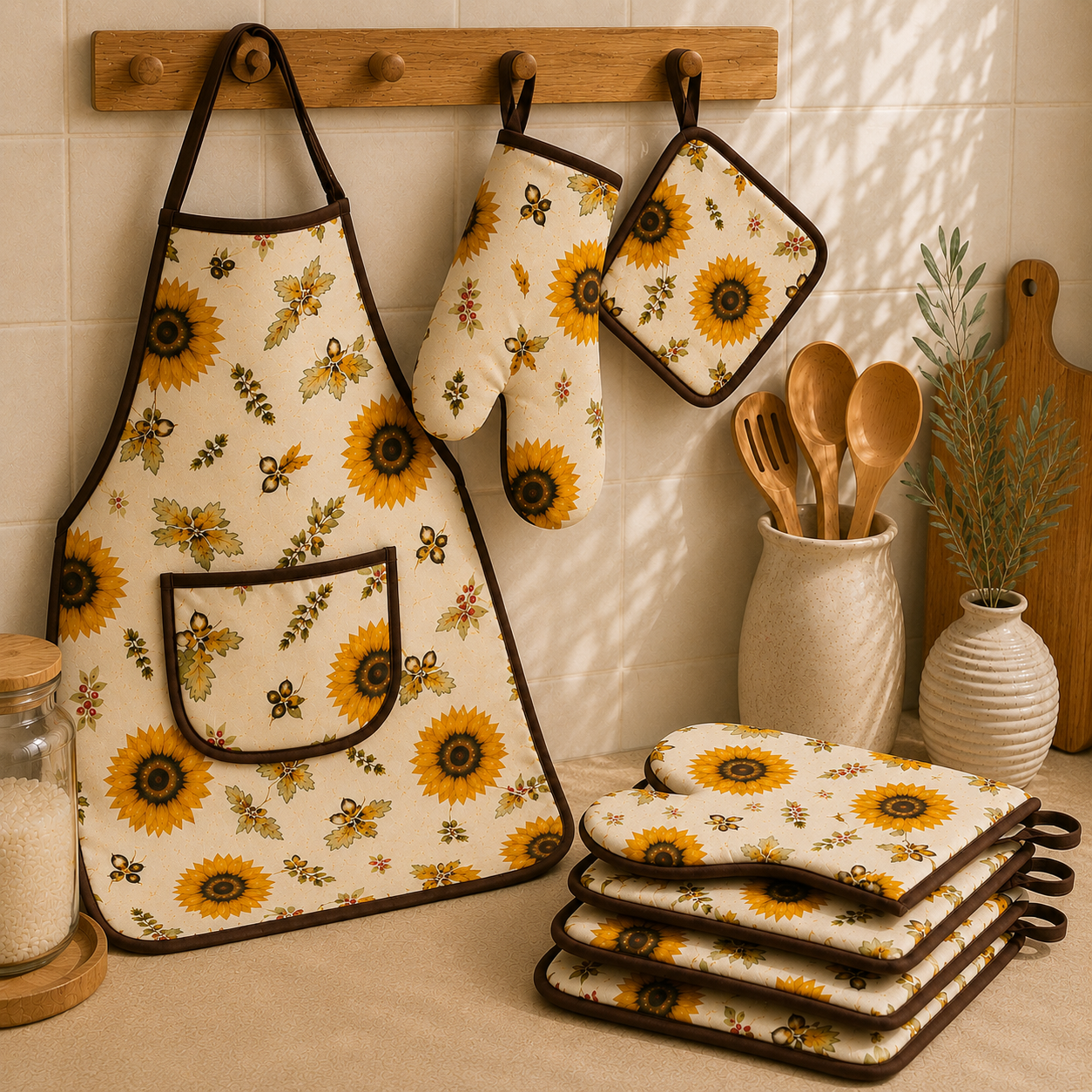 Conjunto de Cozinha (3 Peças) - Girassol