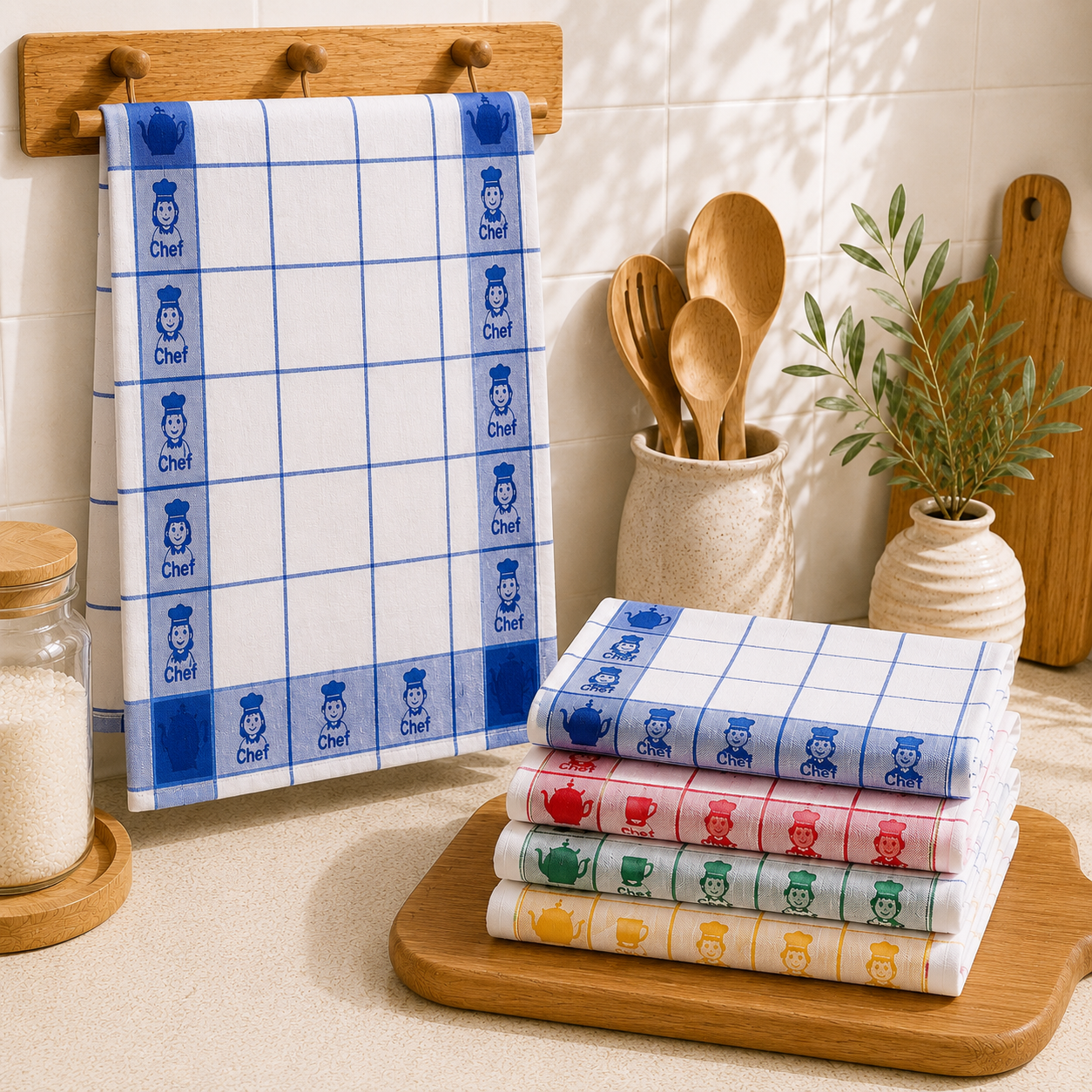 Panos de Cozinha Algodão (Pack 4)