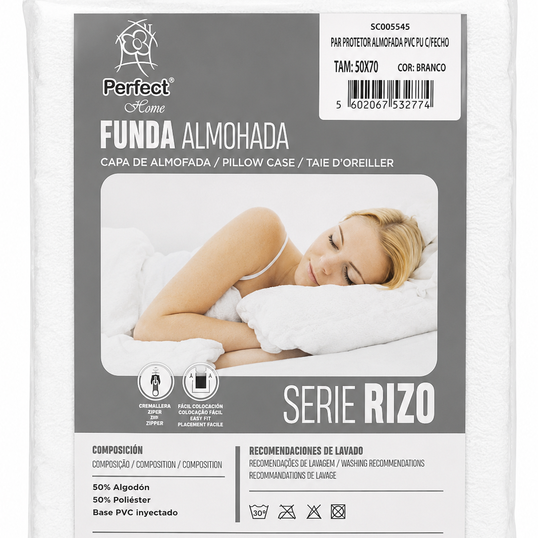 Conjunto Protetor de Colchão/Almofada Impermeável Malha