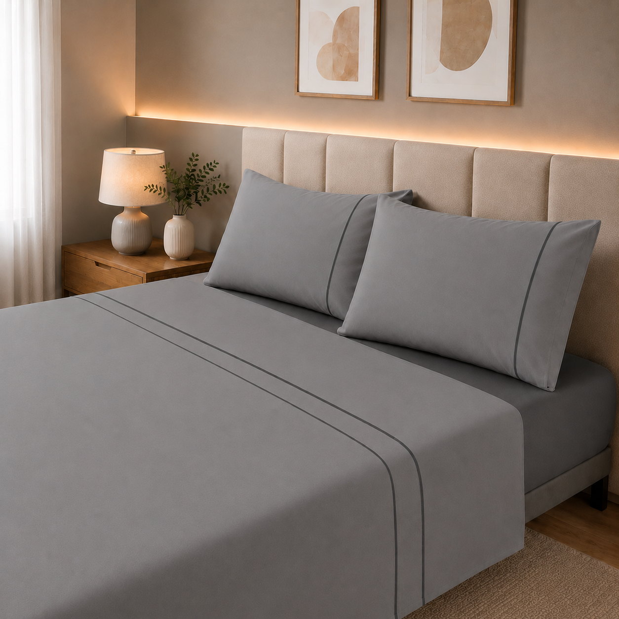 Jogo de Cama Algodão (Casal) - Premium