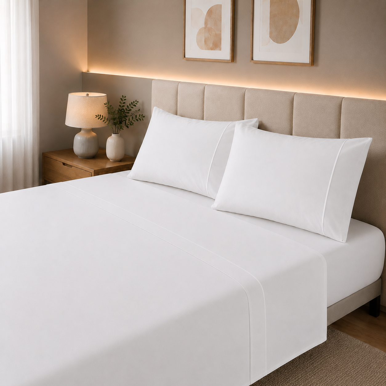 Jogo de Cama Algodão (Casal) - Premium