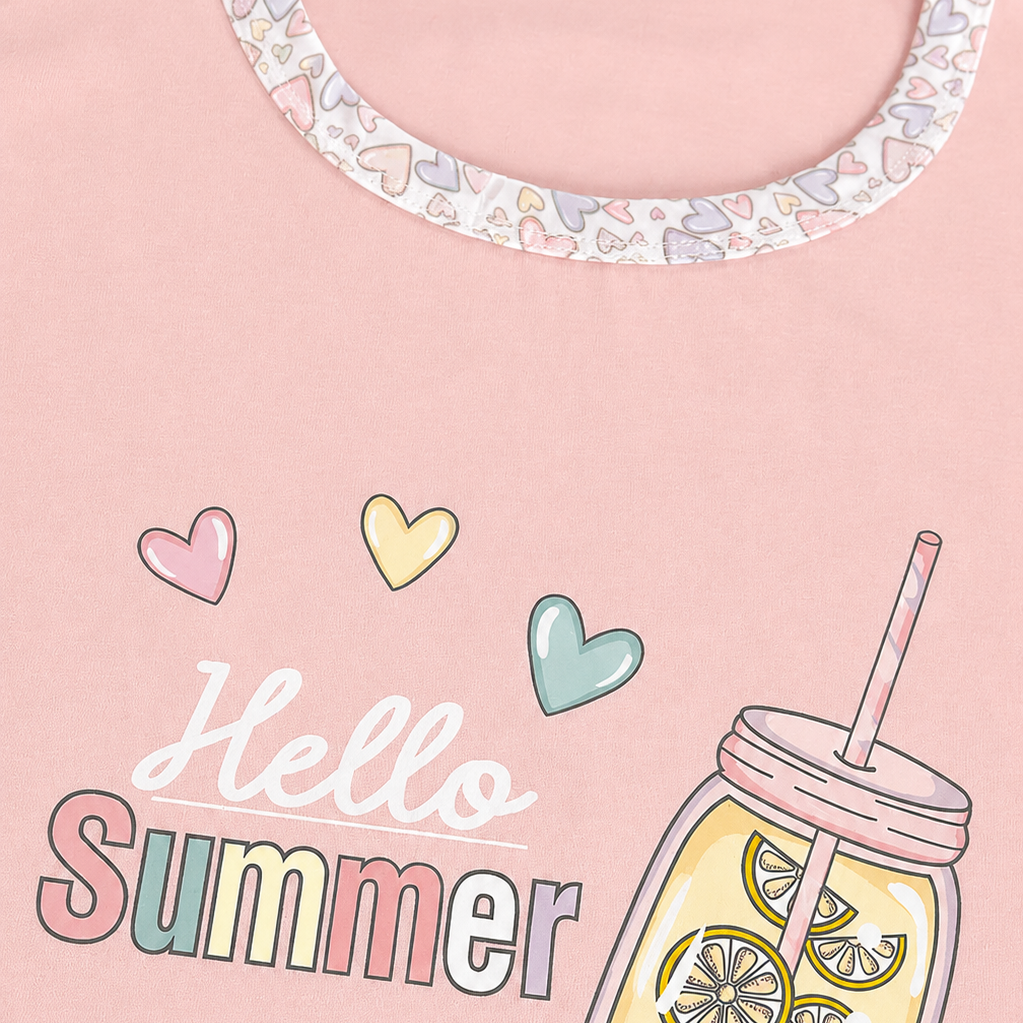 Pijama Estampado Manga Curta – Senhora