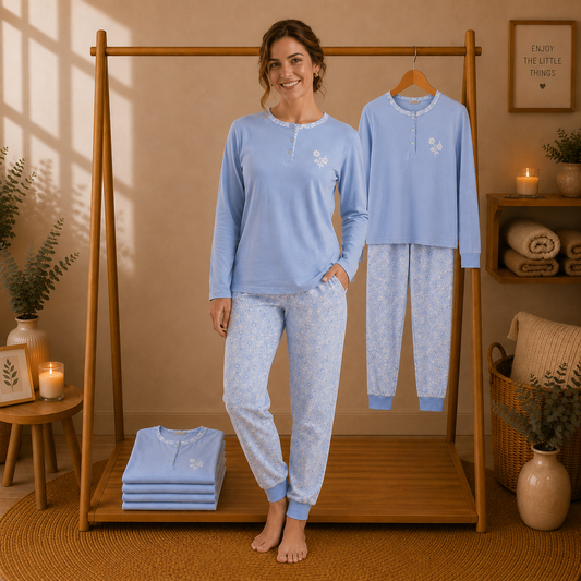 Pijama Estampado Flores (S/M)